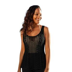 Buffalo David Bitton – Black Crochet Knitted Tank Top